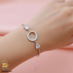 دستبند نقره زنانه نگین دار مدل DSW D59