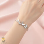 دستبند نقره زنانه شیک مدل DSW D61
