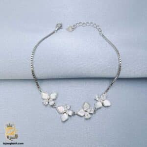 دستبند نقره زنانه زیبا مدل DSW D62