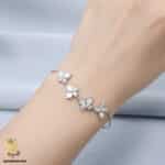 دستبند نقره زنانه زیبا مدل DSW D62