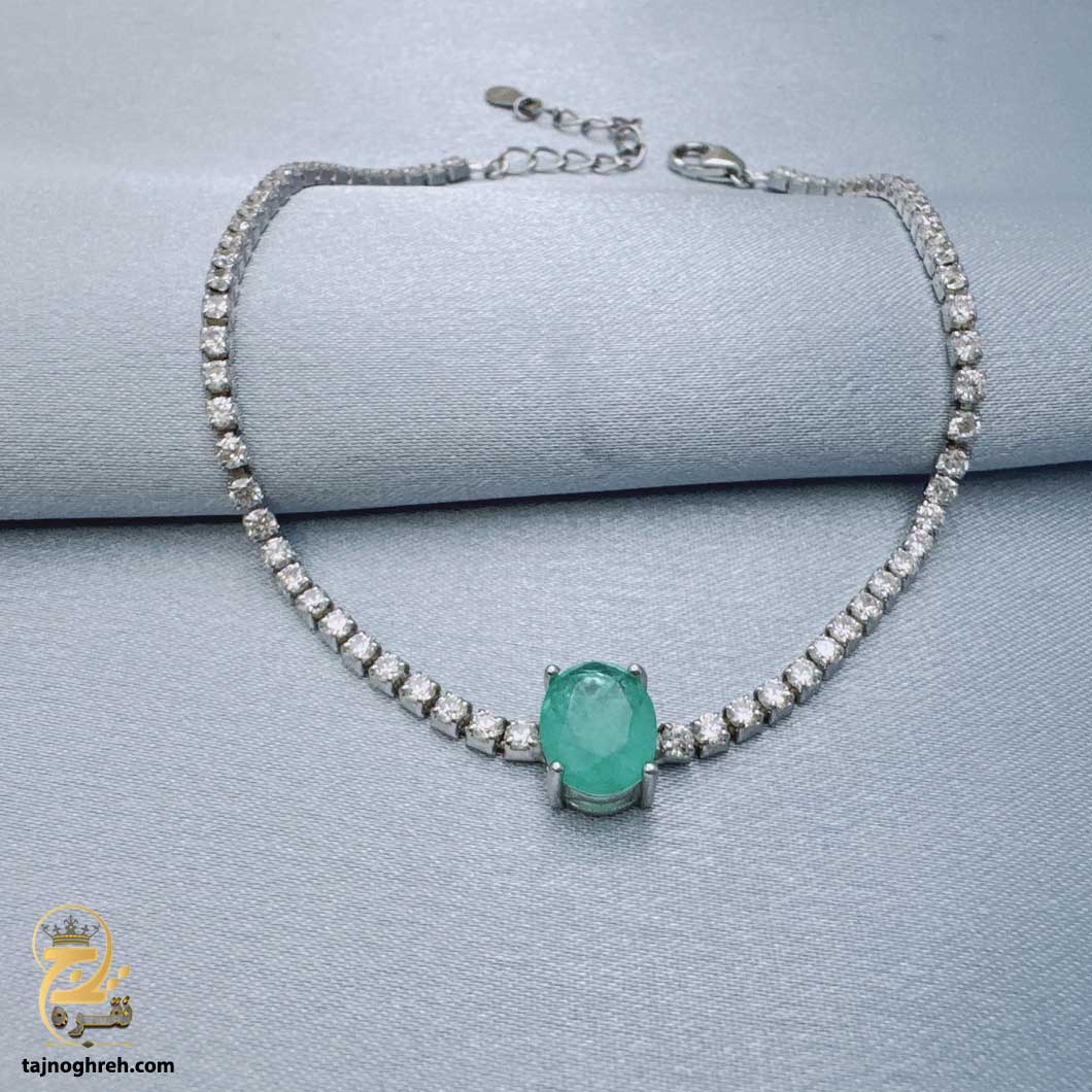 women-silver-bracelet-dsw-d63-1 دستبند نقره تنیسی زنانه مدل DSW D63