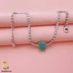 دستبند نقره تنیسی زنانه نگین دار مدل DSW D63