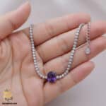 دستبند نقره زنانه تنیسی مدل DSW D63