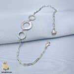 دستبند نقره زنجیری دخترانه مدل DSW D64