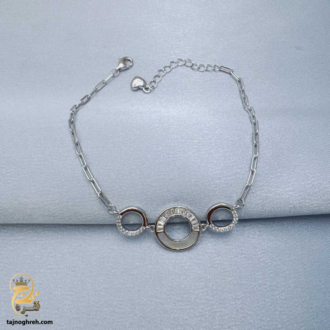 women-silver-bracelet-dsw-d64 دستبند نقره زنجیری زنانه مدل DSW D64