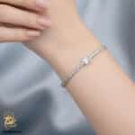 دستبند تنیسی نقره زنانه مدل DSW D66