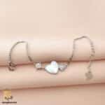 دستبند نقره شیک دخترانه مدل DSW D67