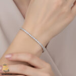 دستبند نقره زنانه تنیسی مدل DSW D70