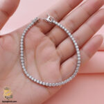 دستبند تنیسی نقره زنانه مدل DSW D70