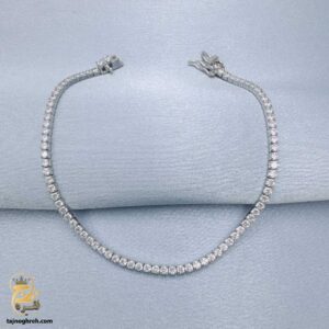دستبند نقره زنانه تنیسی مدل DSW D70