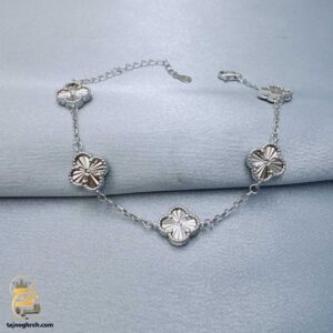 دستبند نقره ونکلیف زنانه مدل DSW D71