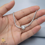 دستبند نقره زنانه تنیسی مدل DSW D72