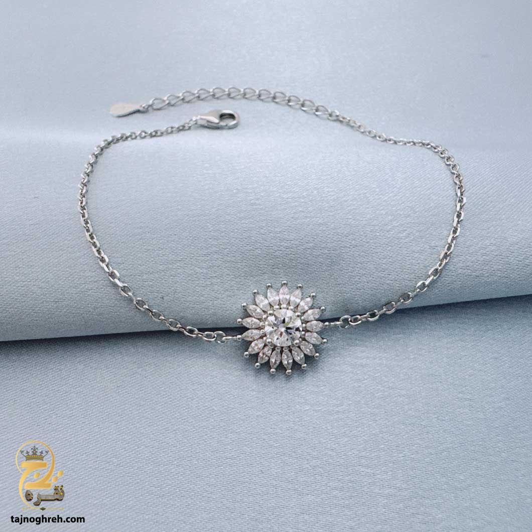 women-silver-bracelet-dsw-d73 دستبند نقره زنجیری زنانه مدل DSW D73