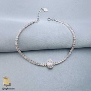 دستبند تنیسی نقره زنانه مدل DSW D74