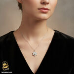 گردنبند نقره زنانه طرح گل با نگین مروارید مدل ZSW Z61 IMAGE5