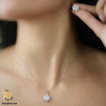 نیم ست نقره زنانه طرح جواهری پرنگین مدل NSW N22 IMAGE3