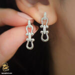 نیم ست نقره زنانه طرح امگا نگین دار مدل NSW N15 IMAGE4