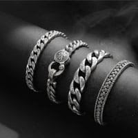 دستبند نقره مردانه
