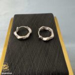 گوشواره نقره حلقه ای دخترانه مدل ESW E100