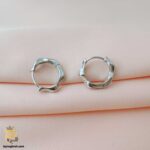 گوشواره نقره حلقه ای ساده مدل ESW E100