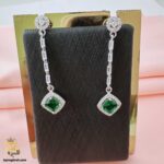 گوشواره نقره آویز دار مدل ESW E101