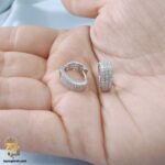 گوشواره نقره حلقه ای زنانه مدل ESW E102