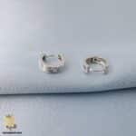 گوشواره نقره حلقه ای زنانه مدل ESW E104
