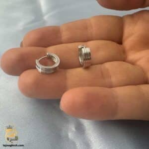 گوشواره نقره حلقه ای مدل ESW E104