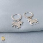 گوشواره نقره دخترانه اسب شاخدار مدل ESW E105 IMAGE3