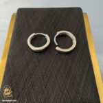 گوشواره نقره ساده حلقه ای مدل ESW E91