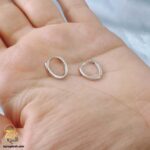 گوشواره نقره حلقه ای ساده مدل ESW E95
