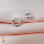 گوشواره نقره حلقه ای ساده مدل ESW E99