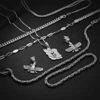 گردنبند مردانه نقره