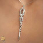 نیم ست نقره زنانه زنجیری شیک مدل NSW N17 IMAGE3