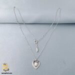 گردنبند نقره زنانه طرح قلب مروارید مدل ZSW Z67 IMAGE1