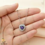 گردنبند نقره زنانه قلب نگین رنگی مدل ZSW Z68 IMAGE2