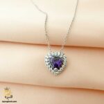 گردنبند نقره زنانه قلب نگین رنگی مدل ZSW Z68 IMAGE5