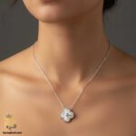 گردنبند نقره ونکلیف زنانه تک گل مدل ZSW Z72 IMAGE1