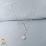 گردنبند نقره نگین دار زنانه جواهری مدل ZSW Z73