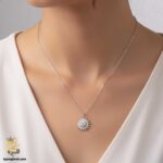 گردنبند نقره زنانه نگین دار مدل ZSW Z73