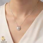 گردنبند نقره زنانه طرح جواهری مروارید مدل ZSW Z76 IMAGE2