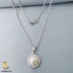 گردنبند نقره زنانه با سنگ مروارید مدل ZSW Z81 IMAGE1
