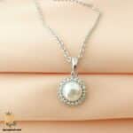 گردنبند نقره زنانه با سنگ مروارید مدل ZSW Z81 IMAGE2