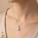گردنبند نقره زنانه با سنگ مروارید مدل ZSW Z81 IMAGE5