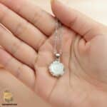 گردنبند نقره زنانه تک گل صدفی مدل ZSW Z82 IMAGE2