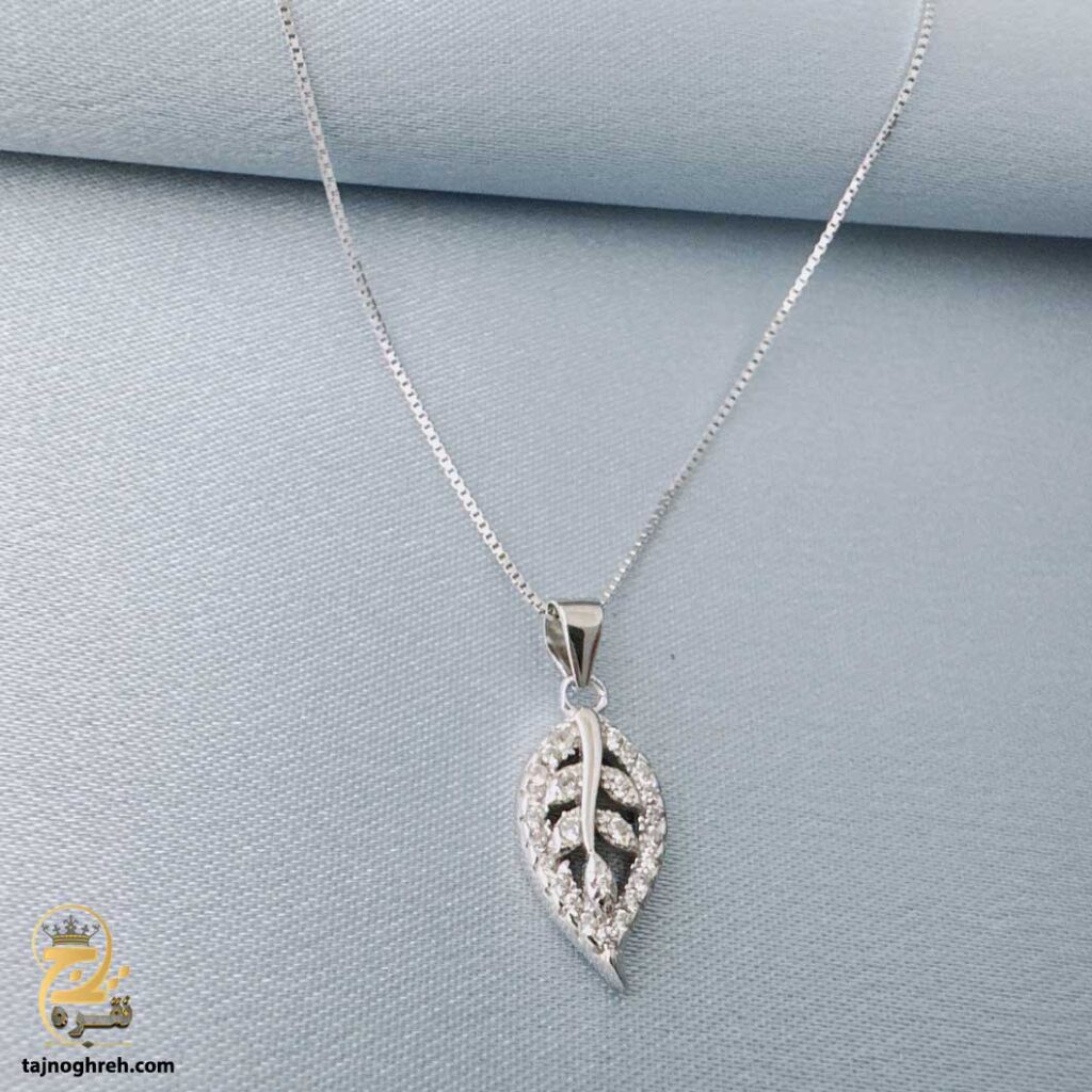 گردنبند نقره زنانه طرح برگ مدل ZSW Z83