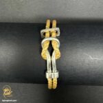 دستبند امگا نقره زنانه بند چرمی مدل DSW D80 IMAGE4
