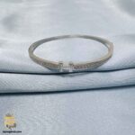 دستبند نقره زنانه هرمس طرح نگین دار مدل DSW D86