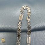 دستبند نقره مردانه طرح شنل مدل BSM B100