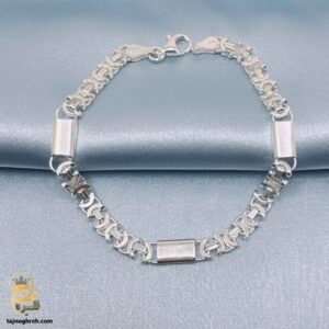 دستبند نقره مردانه خاص مدل BSM B100
